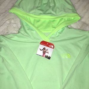 Green North Face Athletic Hoodie